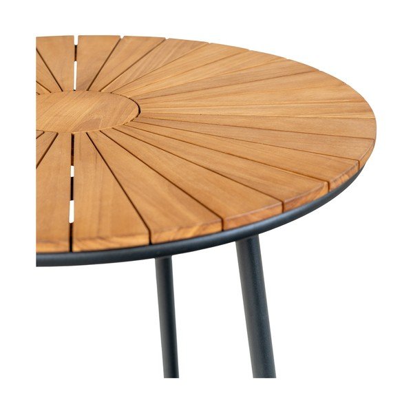 Teakfa kerek kerti étkezőasztal ø 130 cm Cleveland – House Nordic-image-4
