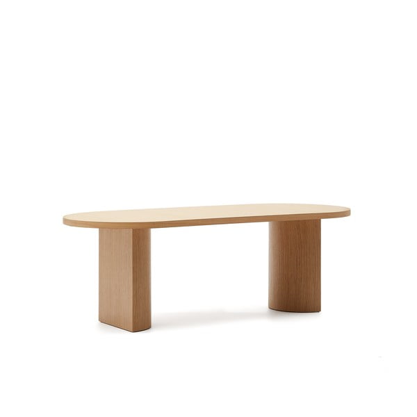 Étkezőasztal tölgyfa dekorral 100x200 cm Nealy – Kave Home-image-4