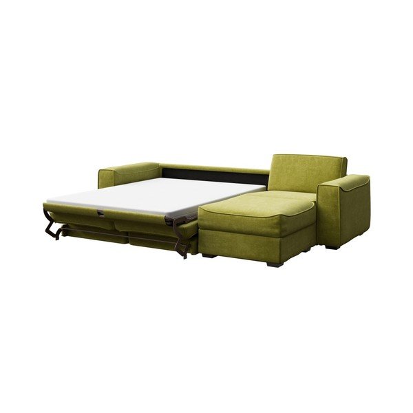 Munro olivazöld kinyitható kanapé fekvőfotellel, hosszúság 308 cm - MESONICA-image-2