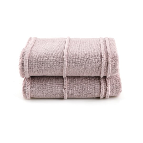Rózsaszín frottír törölköző szett 2 db-os 50x90 cm Arden – Foutastic-image-2