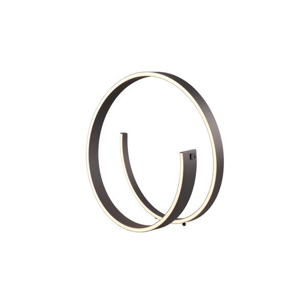 Fekete LED asztali lámpa hangvezérléssel-mobil alkalmazás vezérléssel, fém búrával (magasság 45 cm) Cinardi – CINQUE-image-2