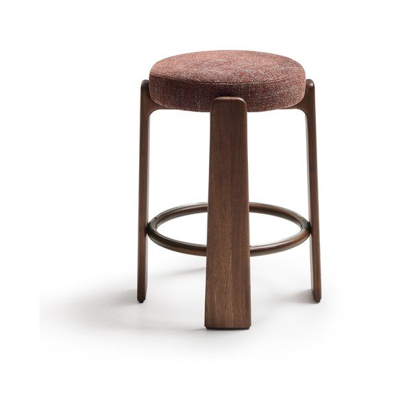 Barna-sötét natúr színű kőrisfa bárszék (ülésmagasság 65 cm) Granite – Kave Home-image-2