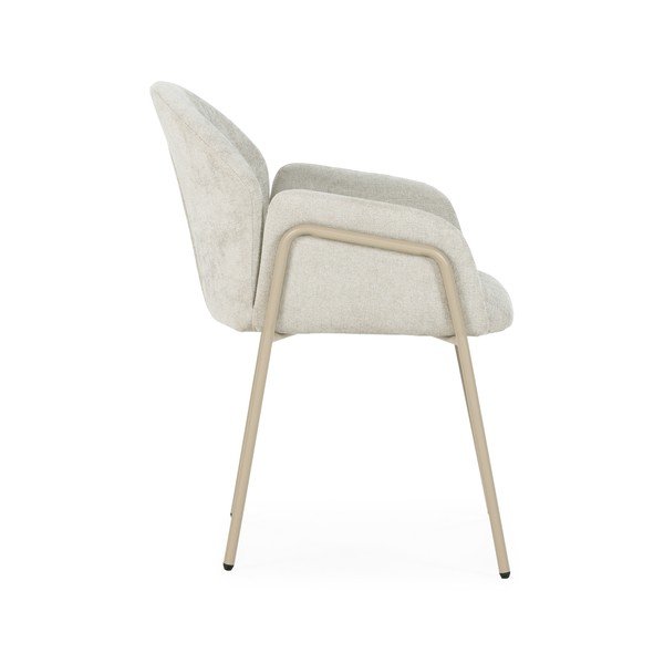 Bézs kárpitozott étkezőfotel szett 2 db-os Aslin – MOME-image-3