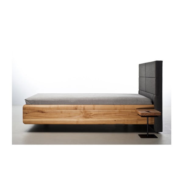 Boxspring olajkezelt kőrisfa ágy, 120 x 210 cm - Mazzivo-image-4