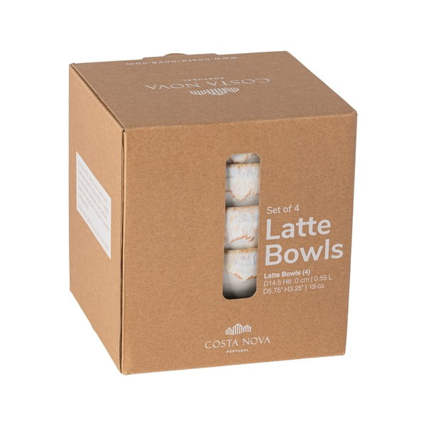 Fehér agyagkerámia tál szett 4 db-os ø 15 cm Latte – Costa Nova-image-4