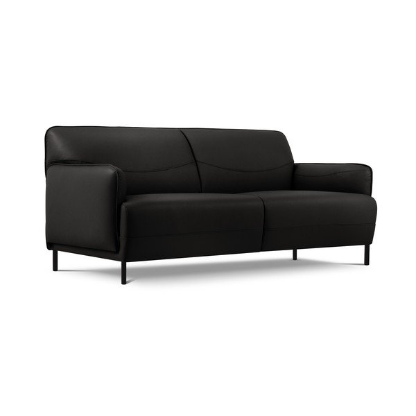Neso fekete bőr kanapé, 175 x 90 cm - Windsor & Co Sofas-image-2