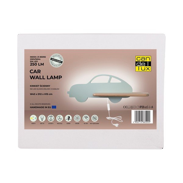 Mentazöld gyerek lámpa Car – Candellux Lighting-image-3
