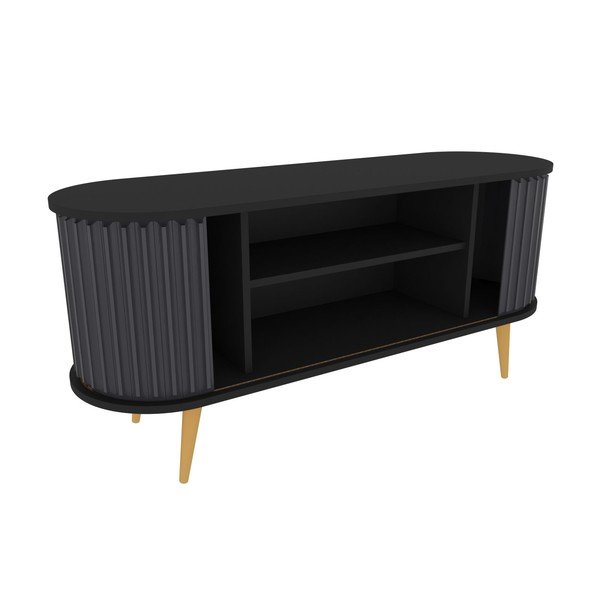 Fekete-antracitszürke TV-állvány 140x64 cm Stor – Kalune Design-image-4