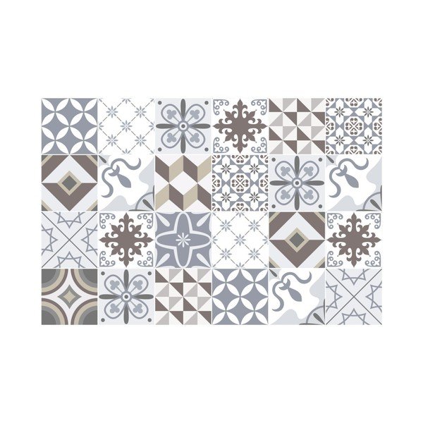 Mosaic Portugal 24 részes dekoratív falimatrica szett, 15 x 15 cm - Ambiance-image-2