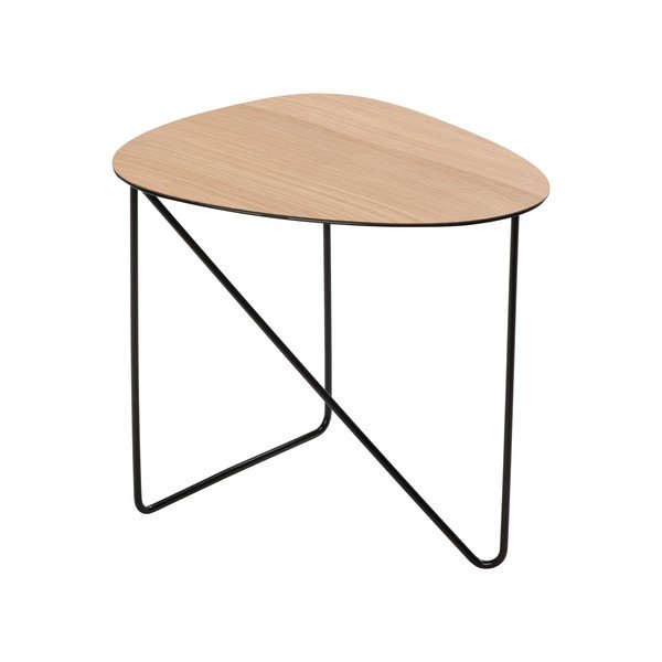 Natúr színű fém dohányzóasztal 37x44 cm Curve M Wood – LIND DNA