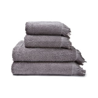 2-2 db szürke 100% pamut törölköző és fürdőlepedő, 50 x 90 + 70 x 140 cm - Bonami Selection