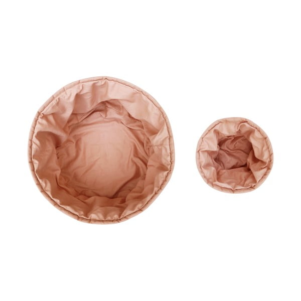 Világos rózsaszín textil gyerek tárolódoboz szett 2 db-os ø 30x20 cm Bambie Vintage Nude – Lorena Canals-image-3