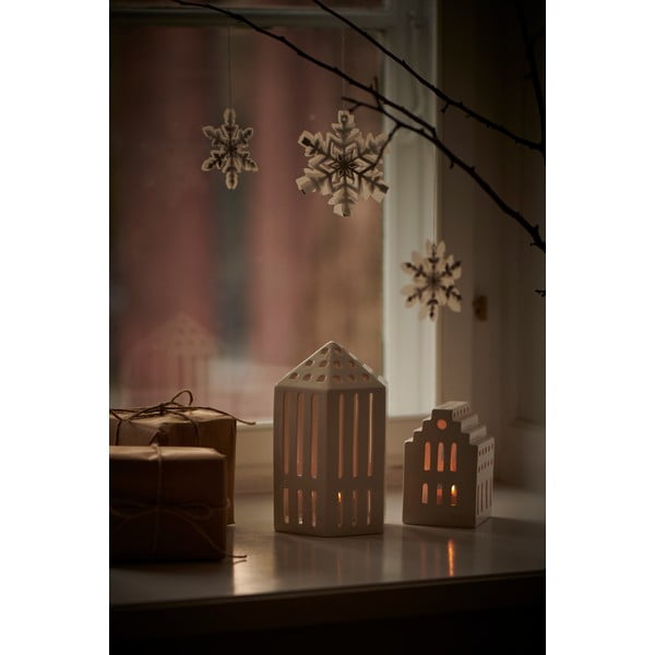 Long Church fehér kerámia lámpás, magasság 10 cm - Kähler Design-image-1