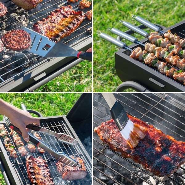 Barbecue 11 db-os rozsdamentes grillező készlet, dobozban - InnovaGoods-image-1