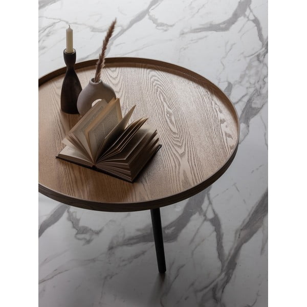 Mesa bézs-fekete dohányzóasztal, ø 78 cm - WOOOD-image-1