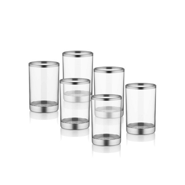 Glam Silver 6 db-os pohár készlet, 100 ml - Mia-image-1