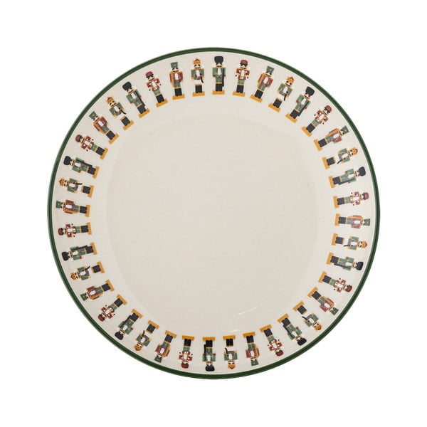 Krémszínű agyagkerámia desszertes  tányér karácsonyi mintával ø 16 cm Jolly – Bloomingville