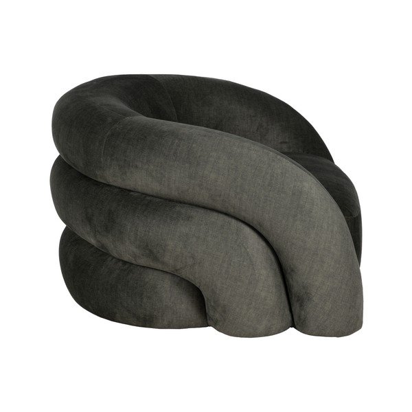 Sötétzöld bársony fotel Archie – Ixia-image-2