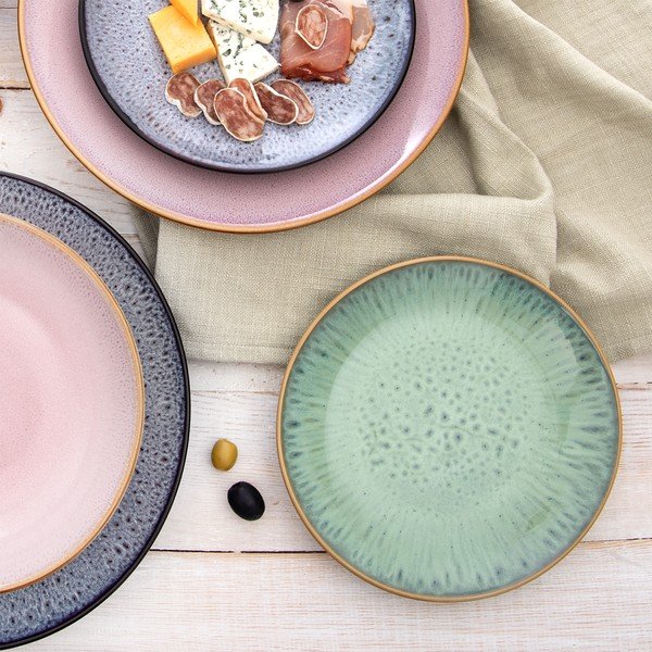 Rózsaszín desszertes kerámia tányér ø 20,5 cm Glaze – Orion-image-3