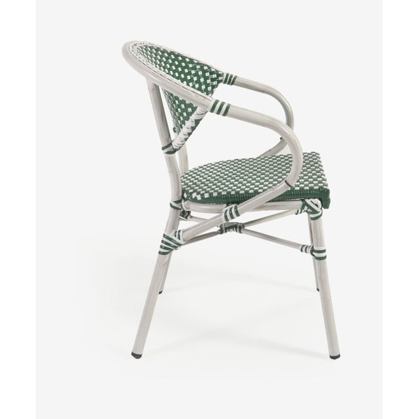 Marilyn zöld-fehér kültéri szék - Kave Home-image-3