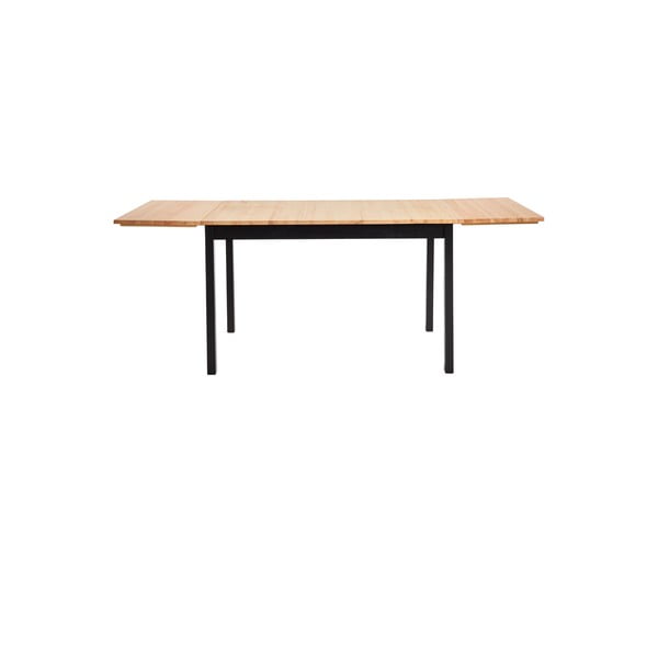 Brisbane bővíthető borovi fenyő étkezőasztal fekete konstrukcióval, 120 (200) x 70 cm - Bonami Essentials-image-2