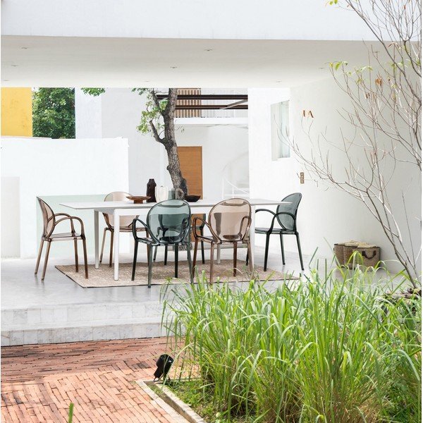 Világosbarna műanyag kerti szék Camilla – Bizzotto-image-1