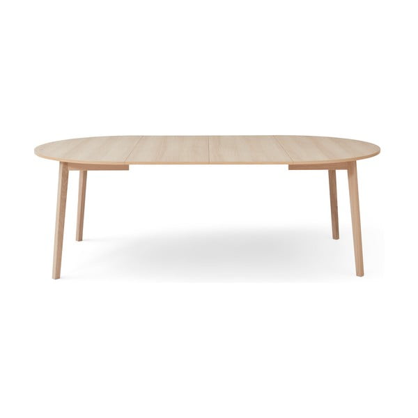 Kerek bővíthető étkezőasztal hosszabbító asztallappal, tölgyfa dekorral ø 130 cm Single – Hammel Furniture-image-4
