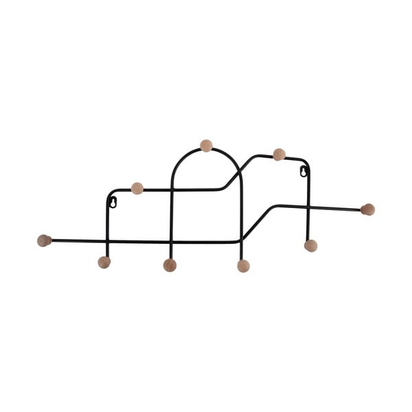 Fekete fém fali fogas 71 cm Maze – PT LIVING