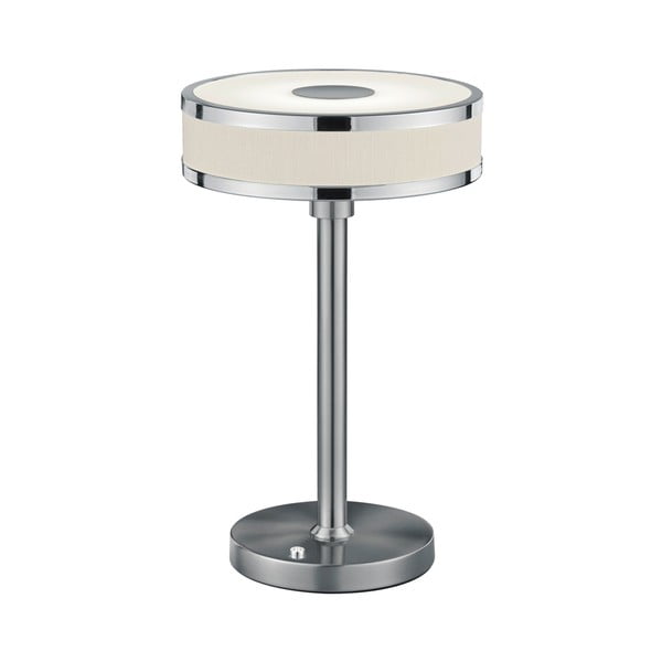 Agento ezüstszínű LED asztali lámpa, magasság 32 cm - Trio