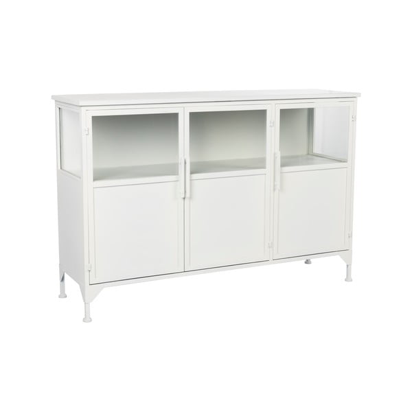 Fehér fém tálalószekrény 35x80 cm Miya – White Label-image-2