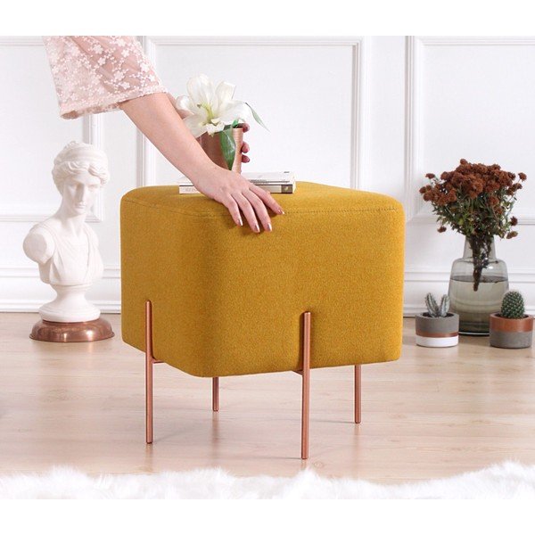 Mustársárga puff Copper – Artie-image-3