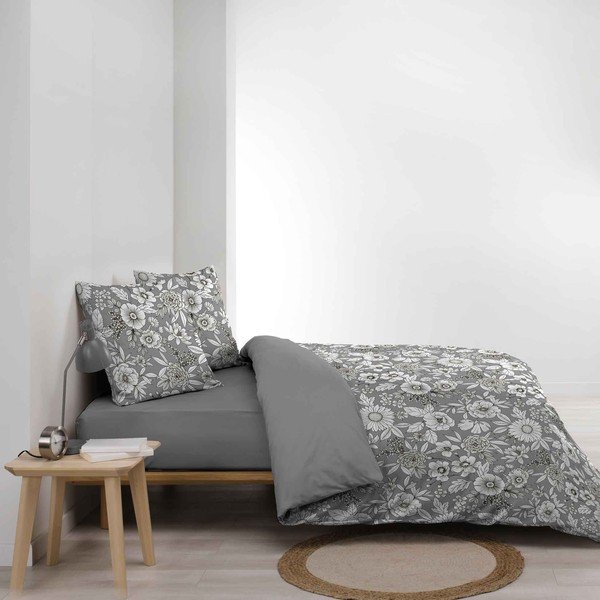 Fehér-szürke kétszemélyes-hosszabbított pamut ágyneműhuzat 240x220 cm Milady – douceur d'intérieur-image-1