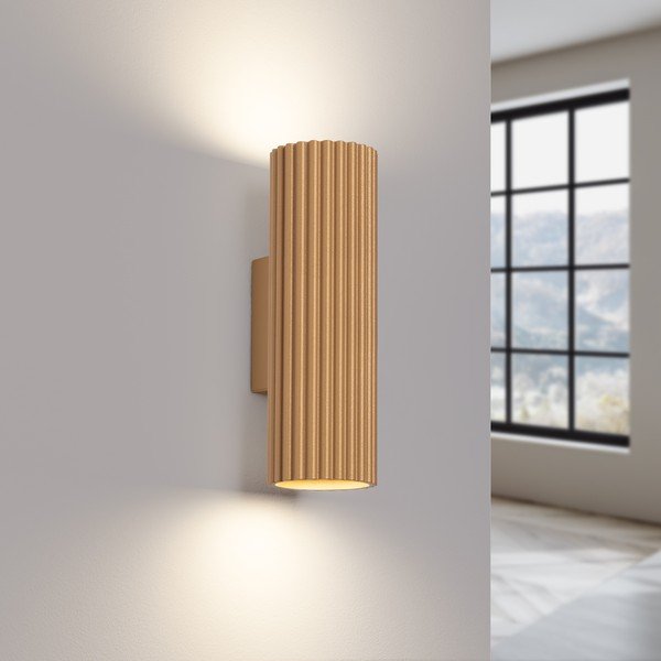 Aranyszínű fali lámpa Gleam – Sollux-image-1