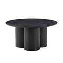 Fekete kerek dohányzóasztal ø 80 cm Lua – MOME