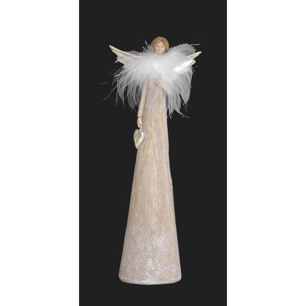 Antonia fehér dekorációs angyal, magasság 28 cm - Ego Dekor