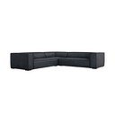 Sötétkék bőr sarokkanapé (variálható) Madame – Windsor & Co Sofas