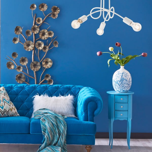 Fehér mennyezeti lámpa lámpabúra nélkül 36x36 cm Camilla – LAMKUR-image-1