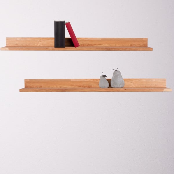 Natúr színű tölgyfa fali polc képekhez 100 cm Kalle – Interia Home & Living-image-1