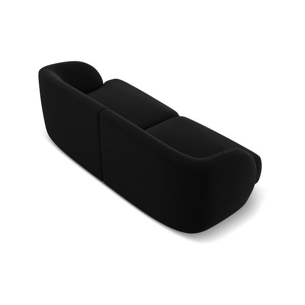 Fekete bársony kanapé 184 cm Miley - Micadoni Home-image-2