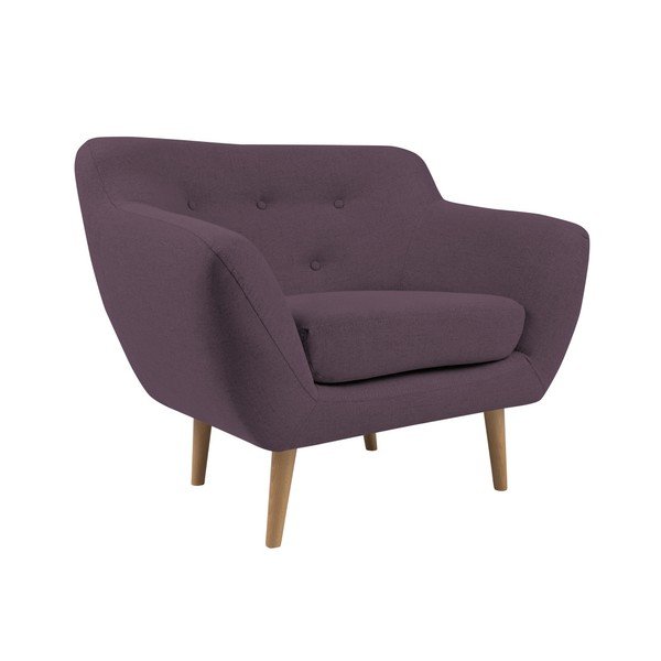 Sicile lila fotel világos lábakkal - Mazzini Sofas-image-2