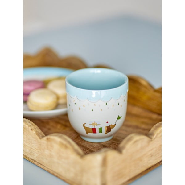 Kék-krémszínű kőedény gyerek bögre 150 ml Celebrate – Bloomingville Mini-image-1