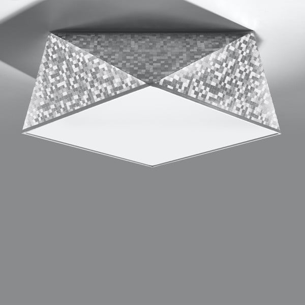 Ezüstszínű mennyezeti lámpa 35x35 cm Koma – Sollux-image-2