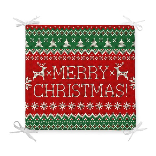 Merry karácsonyi pamutkeverék székpárna, 42 x 42 cm - Minimalist Cushion Covers