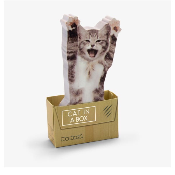 Cat in Box öntapadós jegyzettömb - Just Mustard
