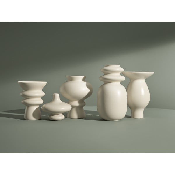 Kontur krémfehér kerámia váza, magasság 25 cm - Kähler Design-image-2