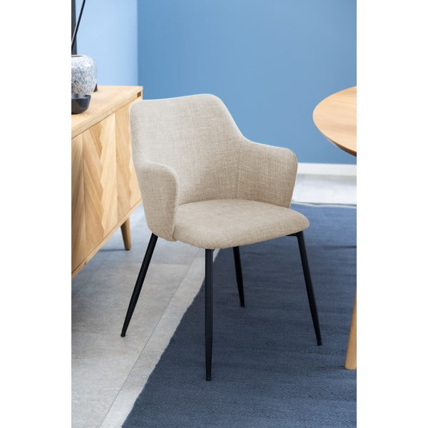 Krémszínű kárpitozott étkezőfotel szett 2 db-os Ilsa – Actona-image-2