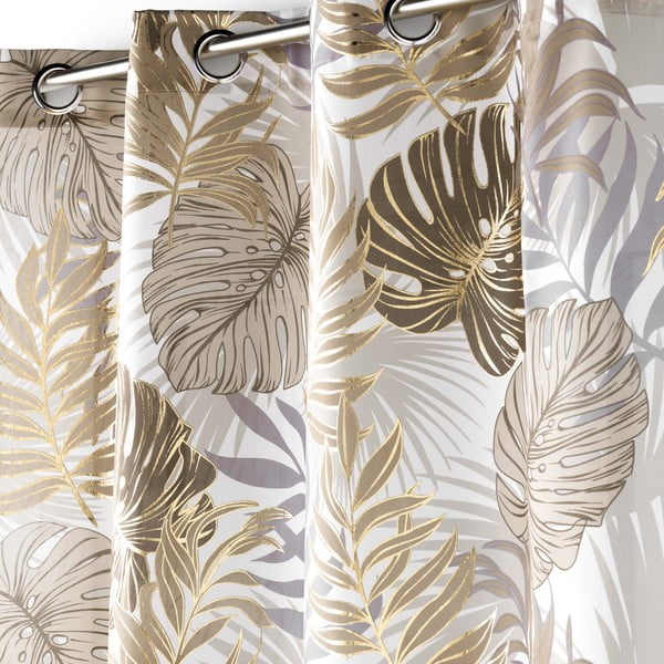 Szürke-aranyszínű függöny 140x260 cm Mogador – douceur d'intérieur-image-1