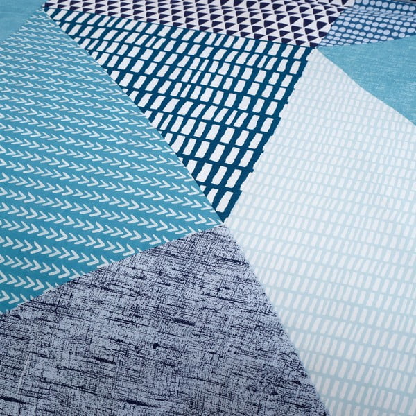 Kékeszöld kétszemélyes ágyneműhuzat 200x200 cm Larsson Geo – Catherine Lansfield-image-4