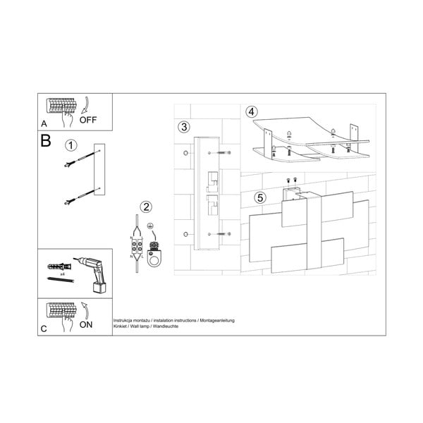 Fehér fali lámpa Marett – Sollux-image-3