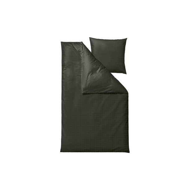 Sötétzöld egyszemélyes damaszt ágyneműhuzat 140x200 cm Clear – Södahl-image-1